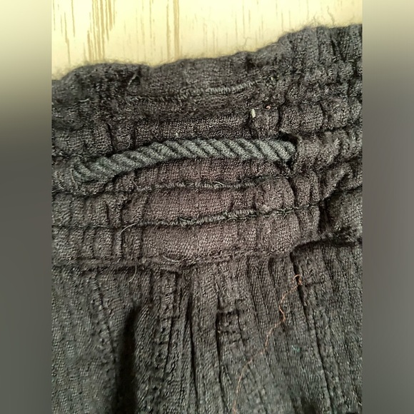 ROXY Gauze Soft Black Beach Pants Drawstring Sz Medium - Picture 9 of 13